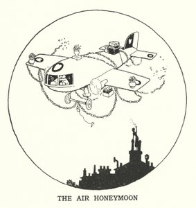 Vzdušné líbánky (litho) od William Heath Robinson