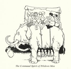 Společný duch Piltdown Man (litho) od William Heath Robinson