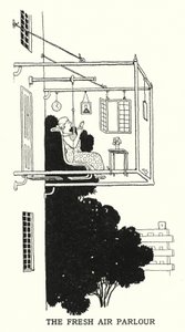 Salon čerstvého vzduchu (litho) od William Heath Robinson
