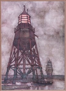 Pobřeží moudrá světla Anglie od William Heath Robinson