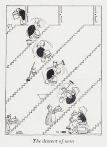 Sestup člověka (litho) od William Heath Robinson