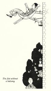 Byt bez balkonu (litho) od William Heath Robinson