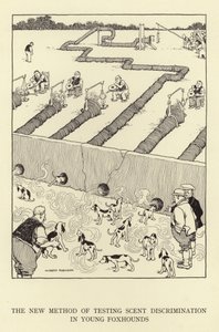 Nová metoda testování rozlišování pachů u mladých foxhoundů od William Heath Robinson