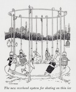 Nový stropní systém pro bruslení na tenkém ledě (litho) od William Heath Robinson