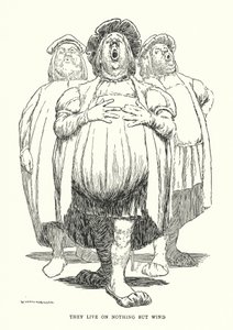 Nežijí ničím jiným než větrem (litho) od William Heath Robinson