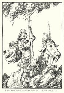 "Tento strom mi bude sloužit jako hůl i kopí" (litho) od William Heath Robinson