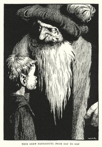 Tak vyrostl Pantagruel ze dne na den (litho) od William Heath Robinson