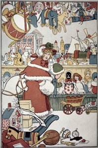 Hračky na Vánoce, cca 1900 od William Heath Robinson