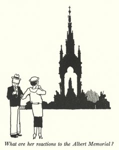 Jaké jsou její reakce na Albertův památník? (litho) od William Heath Robinson