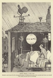 Co si dám na nočník na proměnlivou sezónu, abych naznačil stav počasí a co byste si měli vzít na sebe, když ráno vstáváte od William Heath Robinson