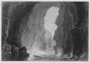 Dunkerry Cave, County Antrim (rytina)