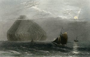 Ailsa Craig, vyryl J. T. Willmore (ručně kolorovaná rytina)