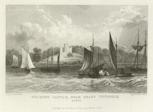 Hrad Belmont, poblíž Grays Thurrock, Essex od William Henry Bartlett