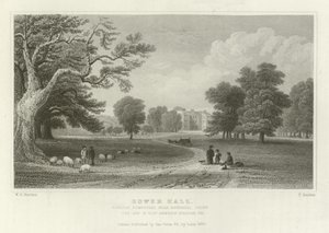 Bower Hall, Steeple Bumpstead, poblíž Haverhill, Essex, sídlo Elly Anderson Stephens, Esquire od William Henry Bartlett