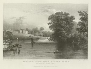 Braxted Lodge, poblíž Witham, Essex, sídlo P Ducane, Esquire od William Henry Bartlett