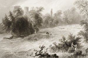 Castleconnell a Doonass Rapids, hrabství Limerick, Irsko, z 