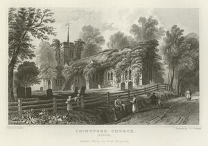 Kostel v Chingfordu, Essex od William Henry Bartlett
