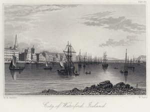 City of Waterford, Irsko (rytina) od William Henry Bartlett