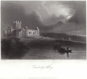 Dunbrody Abbey v hrabství Wexford od William Henry Bartlett