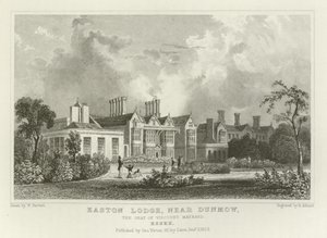 Easton Lodge, poblíž Great Dunmow, sídla vikomta Maynarda, Essex od William Henry Bartlett