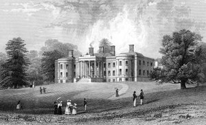 Felix Hall, Essex, vyrytý Henry Adlard, 1833 od William Henry Bartlett