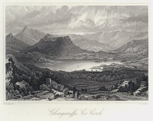 Glengariffe, Co Cork (rytina) od William Henry Bartlett