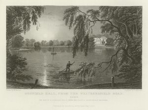 Gosfield Hall, z Weathersfield Road, Essex, sídlo E G Barnarda, Esquire od William Henry Bartlett
