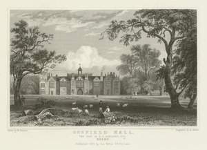 Gosfield Hall, sídlo E G Barnarda, Esquire, Essex od William Henry Bartlett