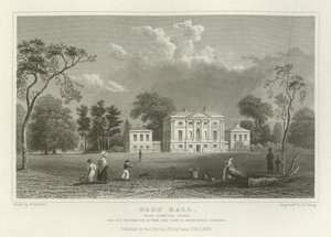 Hare Hall, poblíž Romford, Essex, sídlo J Western, Esquire od William Henry Bartlett