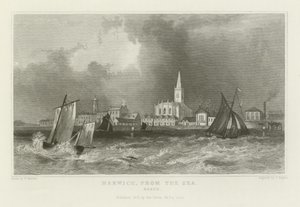 Harwich, z moře, Essex od William Henry Bartlett