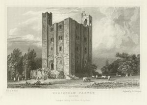 Hrad Hedingham, Essex od William Henry Bartlett