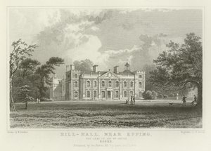 Hill-Hall, poblíž Eppingu, sídlo sira Williama Smytha, Essex od William Henry Bartlett