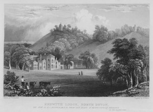 Kenwith Lodge, Severní Devon (rytina) od William Henry Bartlett