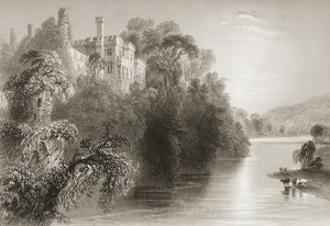 Hrad Lismore, Lismore, hrabství Waterford, Irsko, z 