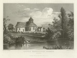 Kostel Little Maplestead, Essex od William Henry Bartlett