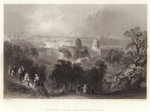 Londýn z Greenwich Parku od William Henry Bartlett
