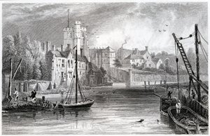 Maidstone form the water, Kent, 1832 od William Henry Bartlett