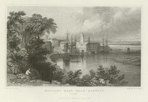 Mistley Quay, poblíž Harwich, Essex od William Henry Bartlett