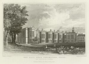 New Hall, poblíž Chelmsford, Essex, nyní obsazený jako klášter od William Henry Bartlett