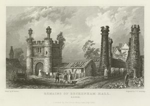 Pozůstatky Beckenham Hall, Essex od William Henry Bartlett