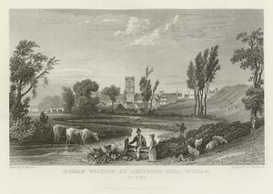 Římské nádraží v Chipping Hill, Witham, Essex od William Henry Bartlett