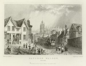 Saffron Walden, Essex od William Henry Bartlett