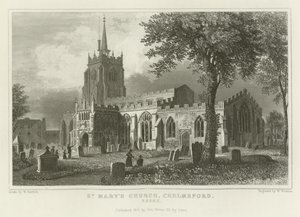 Kostel Panny Marie, Chelmsford, Essex od William Henry Bartlett
