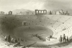 Amfiteátr, Verona od William Henry Bartlett
