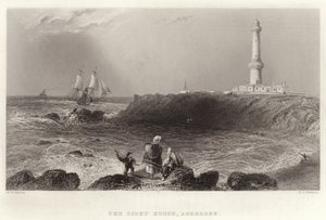 The Light House, Aberdeen od William Henry Bartlett
