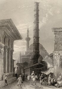 Tchernberle Tash, Konstantinopol, Istanbul, Turecko, vyryl J. Carter od William Henry Bartlett