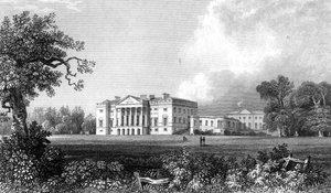 Thorndon Hall, Essex, vyrytý Henry Adland, 1831 od William Henry Bartlett