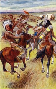 "Oblaky kouře a hlášení z pušek ukázaly, že moji přátelé byli odhodláni se bránit" (barva litho) od William Henry Charles Groome