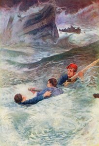 Bojování v divokém moři od William Henry Charles Groome