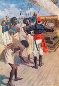 Náčelníci pak dostali pokyn, aby se podívali na skálu asi dvě míle na moři, a ze zbraně se vystřelilo od William Henry Charles Groome